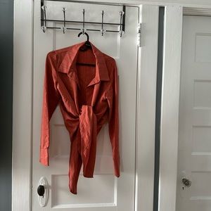 Elegant Orange women’s blouse size Medium